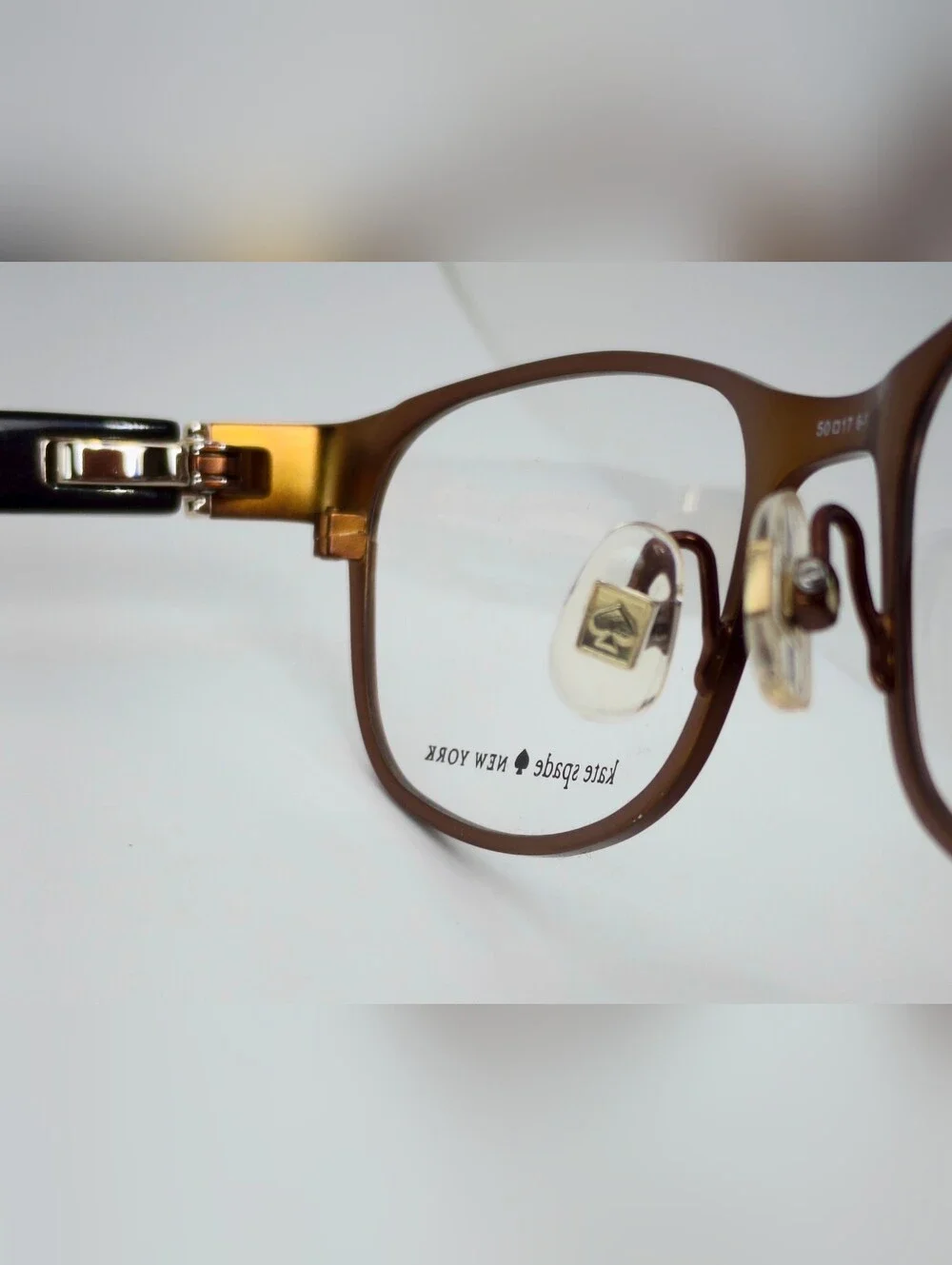 Kate Spade New York. Brown Copper  Stainless Steel Eyeglass Frames.